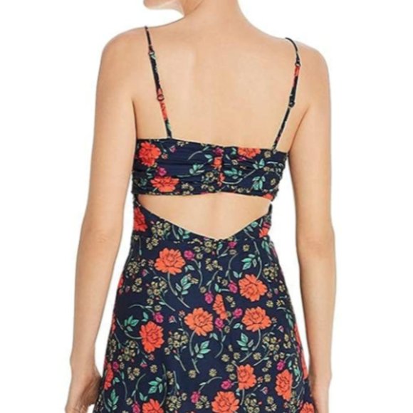 Finders Keepers Hana Midi Dress Navy Floral - Picture 5 of 10